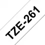 Cinta de etiquetar Brother TZE-261 negro sobre blanco TZ