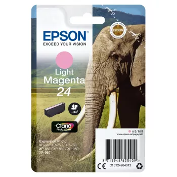 Epson Elephant pack individual Magenta claro 24 Claria Photo HD tinta