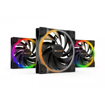 be quiet Light Wings 140mm ARGB PWM ventilador High-Speed Negro pack de 3
