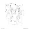 Neomounts WL35S-850BL12 soporte de pared para TV 24-65 pulgadas - inclinable - con bloqueo - montaje rápido