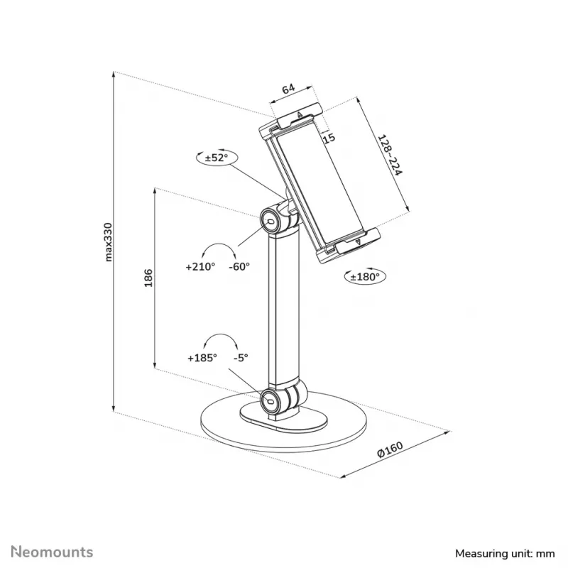 Neomounts DS15-540WH1 soporte para tablet 4,7-12,9 pulgadas - universal
