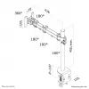 Neomounts FPMA-D960 brazo para monitor 10-30 pulgadas, fijación por pinza, 10 kg, 25,4 cm (10 pulgadas), 76,2 cm (30 pulgadas), 100 x 100 mm, Negro