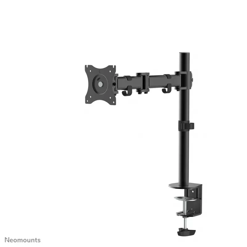 Soporte de escritorio para monitor Neomounts NM-D135BLACK de movimiento completo, abrazadera/pasacables, 10-27 pulgadas, 8 kg, VESA 75x75/100x100, acero, negro