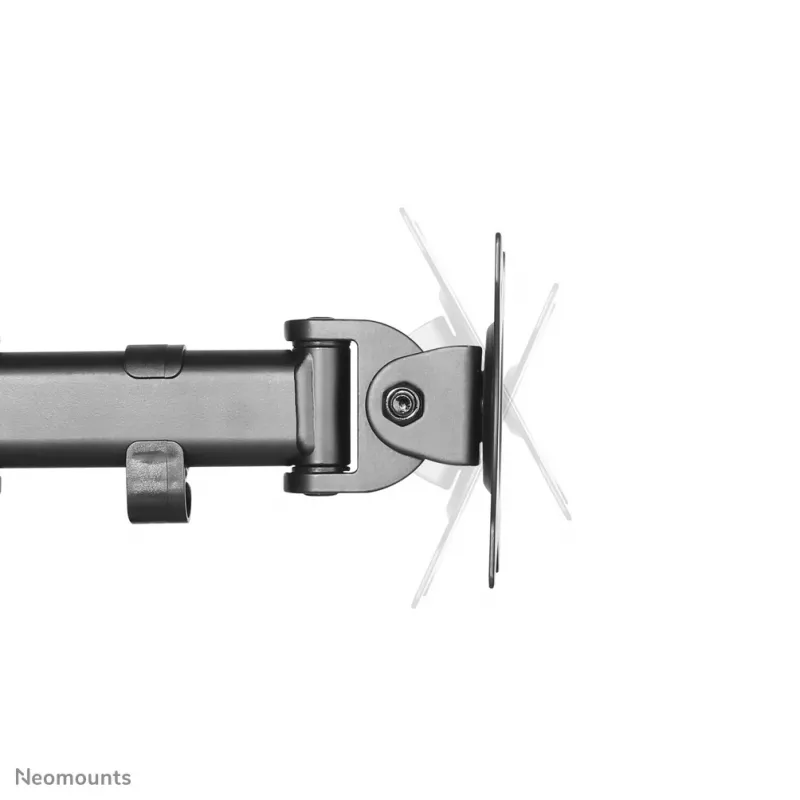 Soporte de escritorio para monitor Neomounts NM-D135BLACK de movimiento completo, abrazadera/pasacables, 10-27 pulgadas, 8 kg, VESA 75x75/100x100, acero, negro