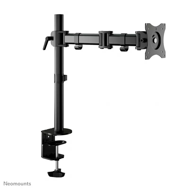 Soporte de escritorio para monitor Neomounts NM-D135BLACK de movimiento completo, abrazadera/pasacables, 10-27 pulgadas, 8 kg, VESA 75x75/100x100, acero, negro