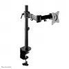 Soporte de escritorio para monitor Neomounts NM-D135BLACK de movimiento completo, abrazadera/pasacables, 10-27 pulgadas, 8 kg, VESA 75x75/100x100, acero, negro