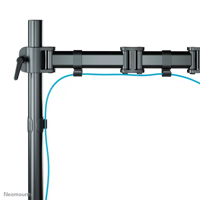 Soporte de escritorio para monitor Neomounts NM-D135BLACK de movimiento completo, abrazadera/pasacables, 10-27 pulgadas, 8 kg, VESA 75x75/100x100, acero, negro