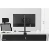 Soporte de escritorio para monitor Neomounts NM-D135BLACK de movimiento completo, abrazadera/pasacables, 10-27 pulgadas, 8 kg, VESA 75x75/100x100, acero, negro
