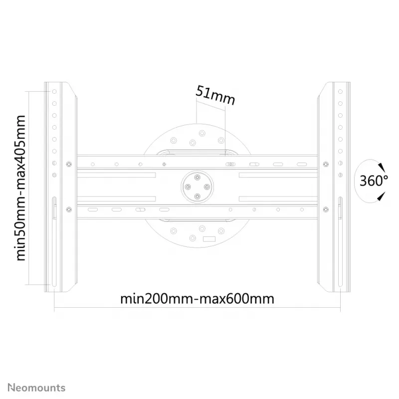 Neomounts LED-WR100Negro soporte de pared para TV 37-75 pulgadas - giratorio