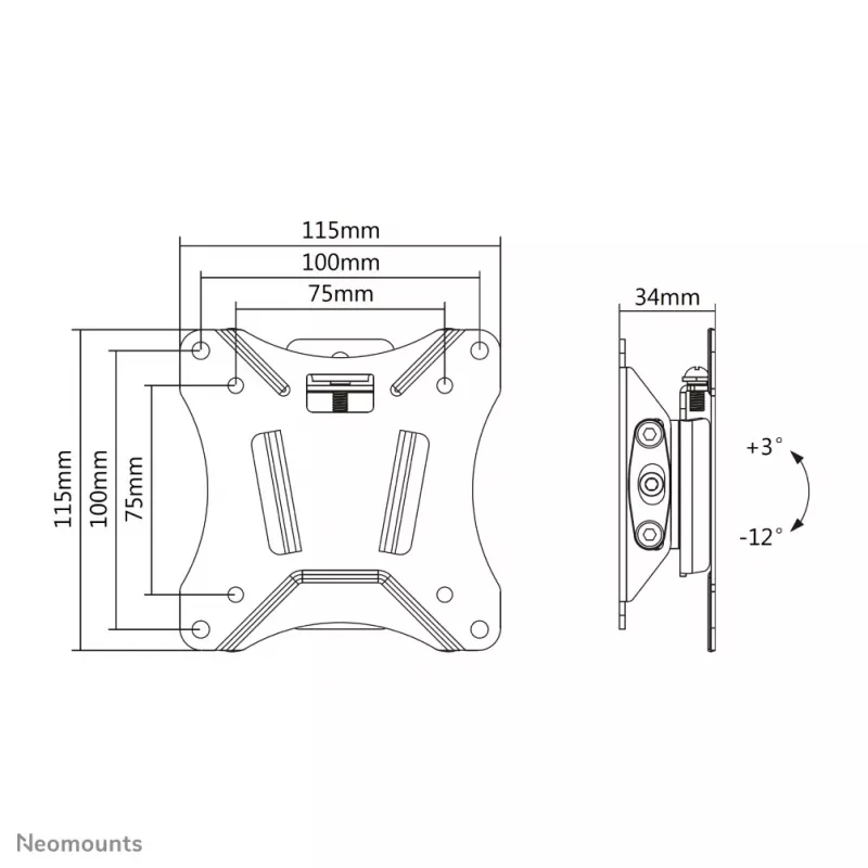 Neomounts NM-W60Negro soporte de pared para monitor/TV 10-30 pulgadas - inclinable