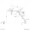 Neomounts DS75-450WH2 brazo para monitor 17-32 pulgadas - gas - Topfix - tope de 180°