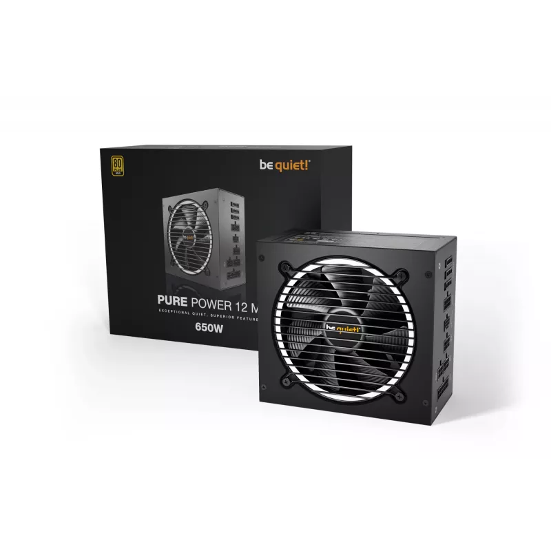 be quiet Pure Power 12 M fuente de alimentación 650 W 20+4 pin ATX ATX Negro