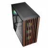 Caja de PC Sharkoon REBEL C70G RGB Full Tower Negra, Madera