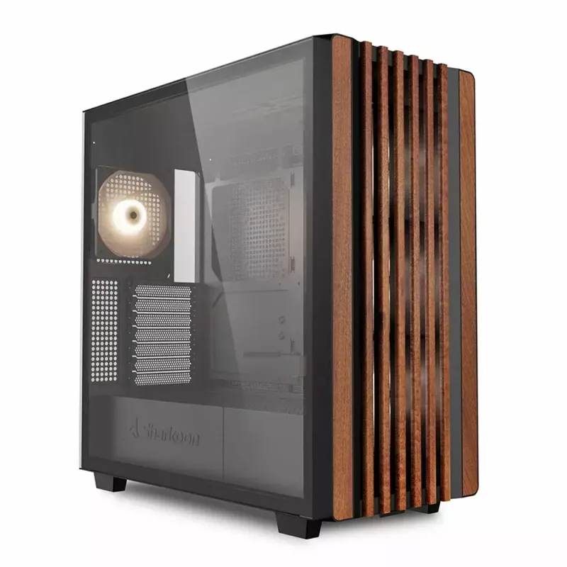 Caja de PC Sharkoon REBEL C70G RGB Full Tower Negra, Madera