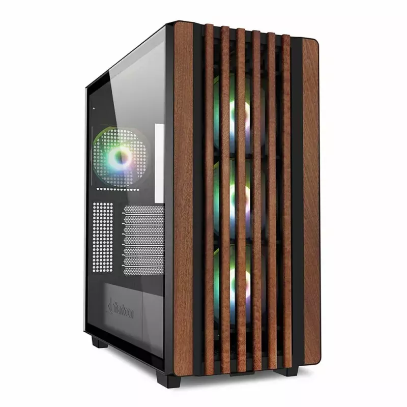 Caja de PC Sharkoon REBEL C70G RGB Full Tower Negra, Madera