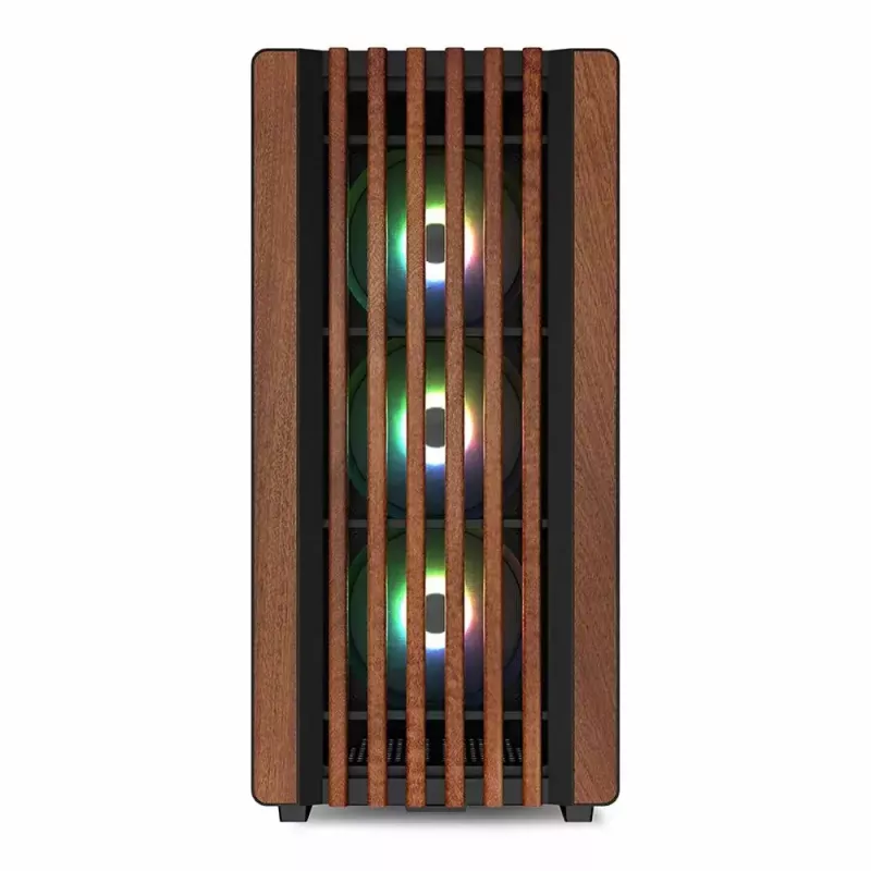 Caja de PC Sharkoon REBEL C70G RGB Full Tower Negra, Madera
