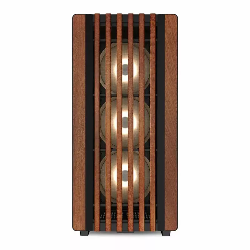 Caja de PC Sharkoon REBEL C70G RGB Full Tower Negra, Madera