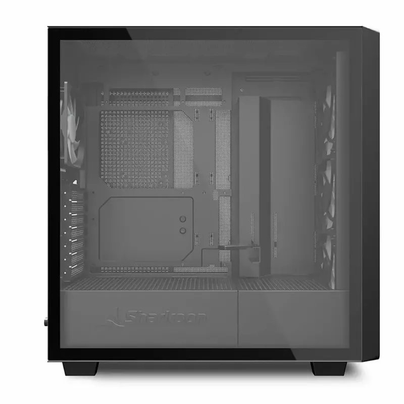 Caja de PC Sharkoon REBEL C70G RGB Full Tower Negra, Madera
