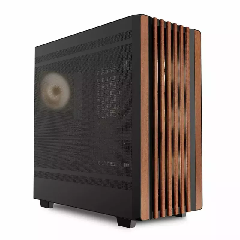 Caja de PC Sharkoon REBEL C70M RGB Full Tower Negra, Madera