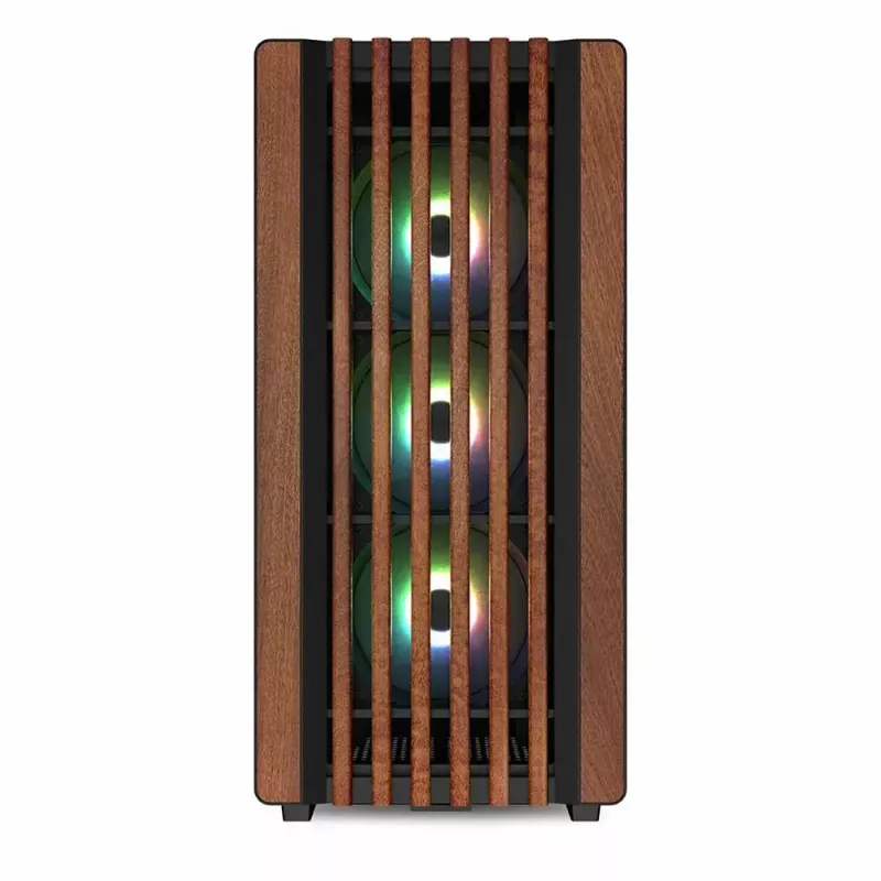 Caja de PC Sharkoon REBEL C70M RGB Full Tower Negra, Madera