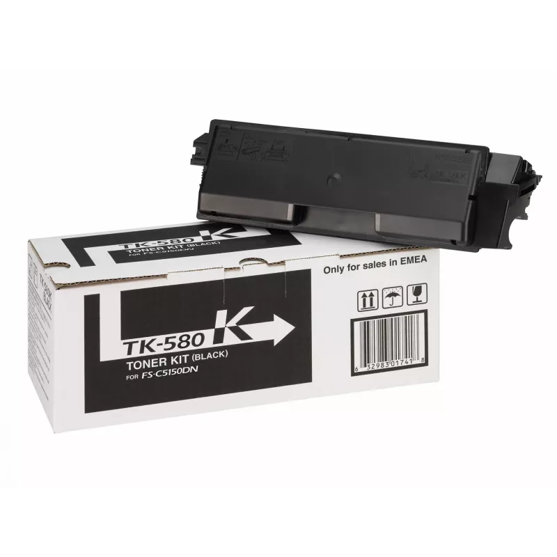 Cartucho de tóner KYOCERA TK-580K 1 ud. original negro