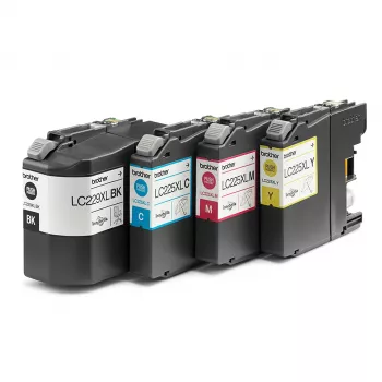 Cartucho de tinta Brother LC-229XLVALBP 4 uds. original negro, cian, magenta, amarillo