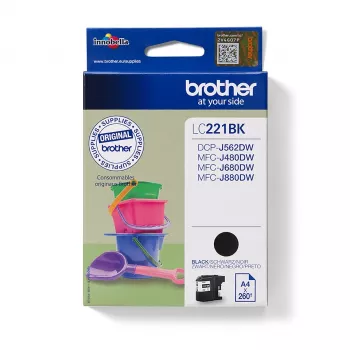 Cartucho de tinta Brother LC221BK 1 ud. original negro