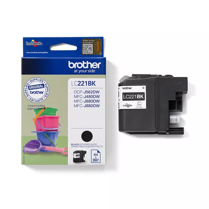 Cartucho de tinta Brother LC221BK 1 ud. original negro