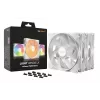 bequiet! LIGHT WINGS LX 140mm PWM Pack de 3 Blancos — Ventilador de 140×25 mm, 1200 rpm, 95 m³/h, LED RGB