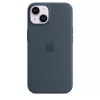 APPLE iPhone 14 - Funda de silicona con MagSafe - Storm Blue