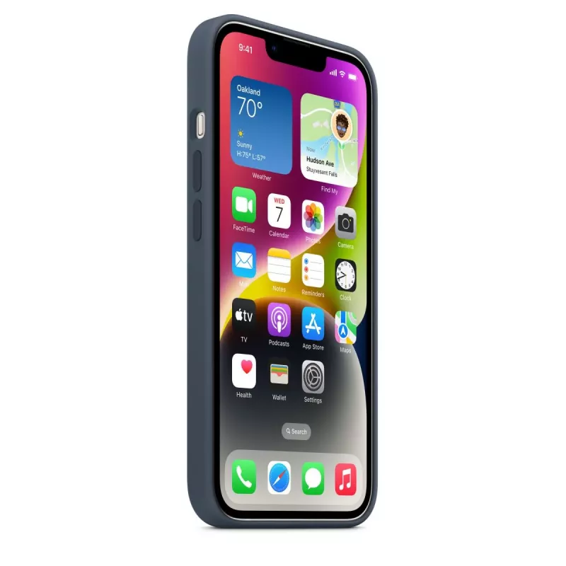 APPLE iPhone 14 - Funda de silicona con MagSafe - Storm Blue