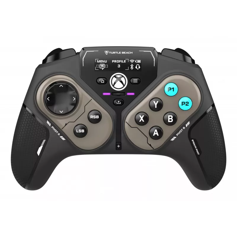 Turtle Beach Stealth Pivot Mando de juego inalámbrico inteligente con módulos giratorios, panel de visualización, sticks de efecto Hall, botones reasignables para PC con Windows, Xbox Series X|S y Xbox One