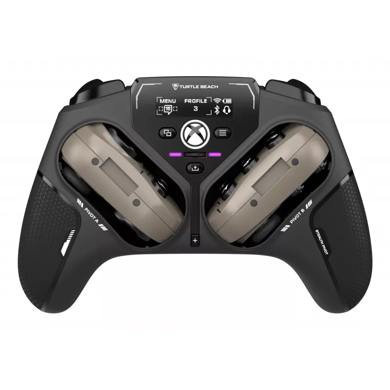 Turtle Beach Stealth Pivot Mando de juego inalámbrico inteligente con módulos giratorios, panel de visualización, sticks de efecto Hall, botones reasignables para PC con Windows, Xbox Series X|S y Xbox One