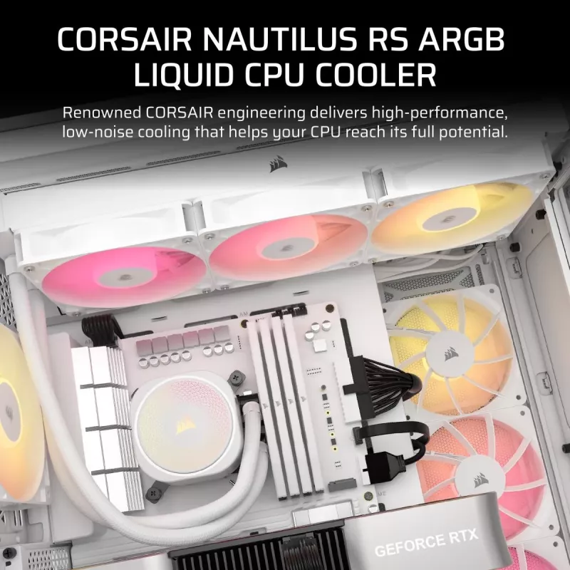 CORSAIR Nautilus 240 Rs ArGB Refrigeración líquida todo en uno Negro