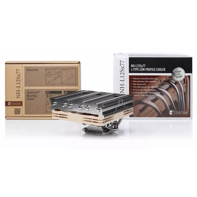 Disipador/radiador Noctua NH-L12SX77 12 cm Beige Níquel 450-1850 rpm