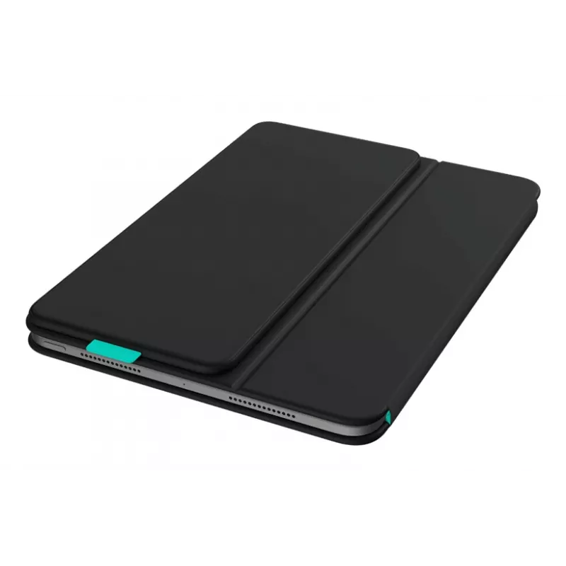 Funda con teclado Logitech Flip Folio QWERTZ Alemán para iPad Pro/Air 11 pulgadas, Bluetooth, Grafito, batería 90 mAh