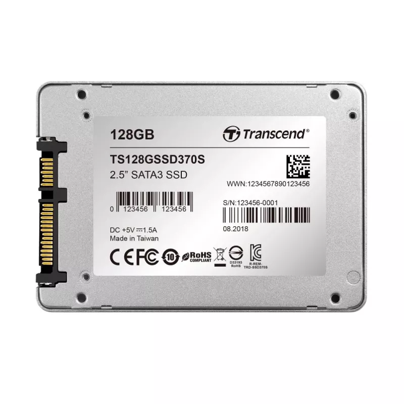 TRANSCEND SSD 370 128GB 2.5in SATA Ill 6gb/s Mlc Carcasa de aluminio