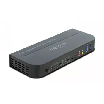DELOCK Switch KVM DisplayPort 1.4 8K 30Hz USB 3.0 + Audio