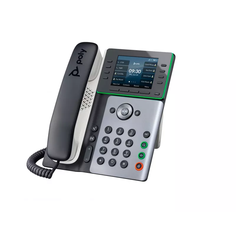 HP Poly Edge E350 Teléfono IP y compatible con PoE, IPS, 320 x 240 píxeles, 4:3, WPA2-Enterprise, EAP-TLS, HTTPS, ENERGY STAR, RoHS, Federal Communications Commission (FCC), CE, BSMI
