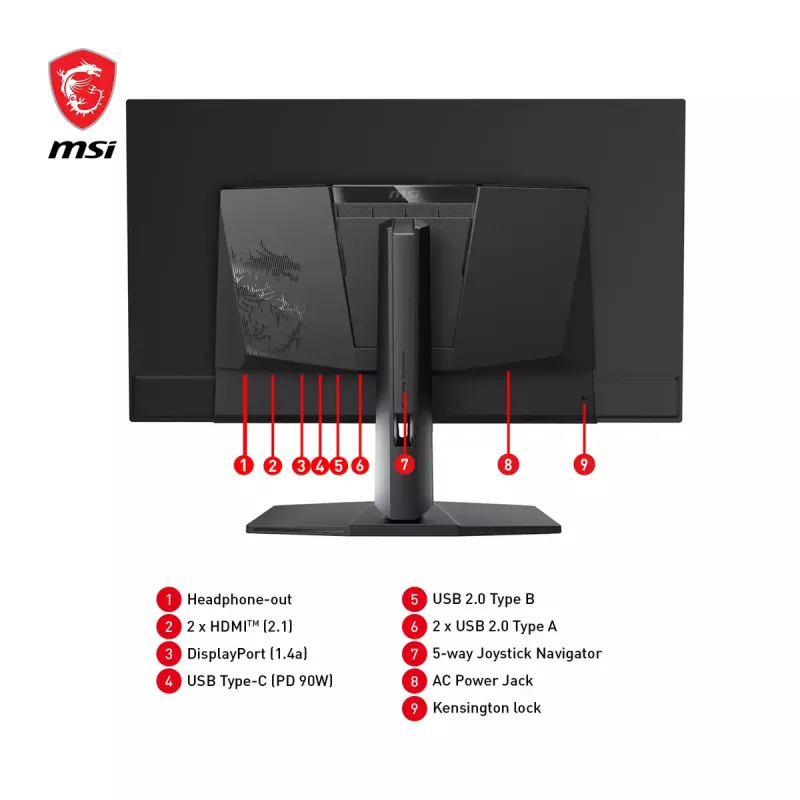 Monitor de ordenador MSI MPG 321URXDE QD-OLED 80 cm (31,5 pulgadas) 3840 x 2160 píxeles 4K Ultra HD Negro