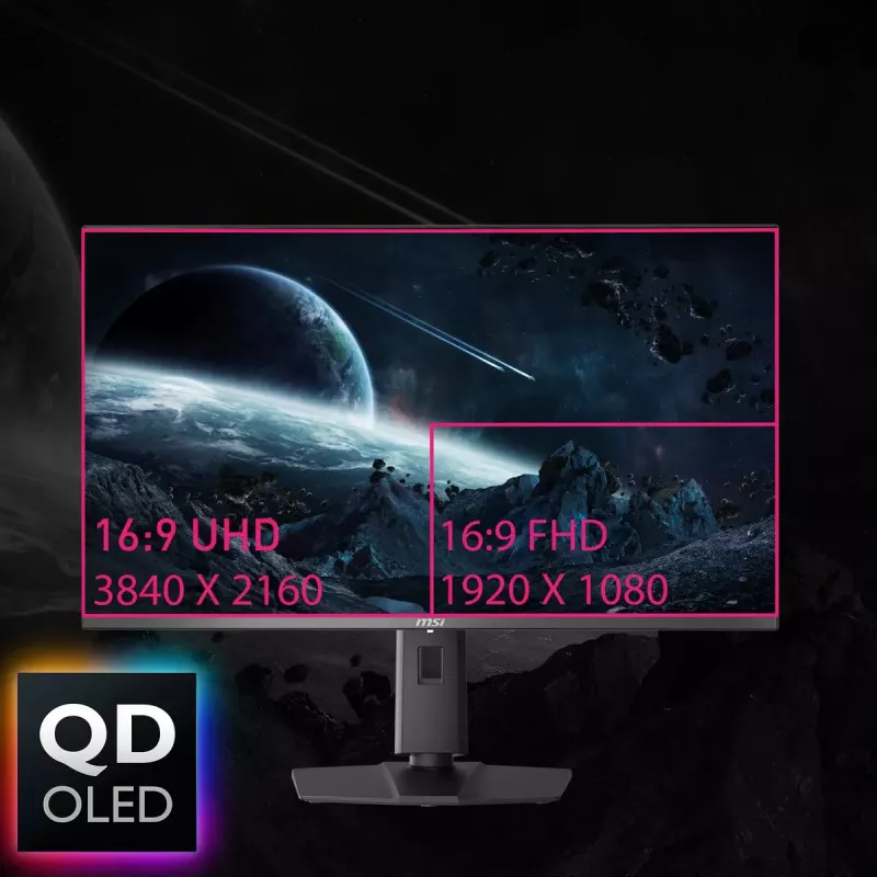 Monitor de ordenador MSI MPG 321URXDE QD-OLED 80 cm (31,5 pulgadas) 3840 x 2160 píxeles 4K Ultra HD Negro