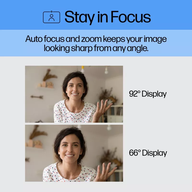 Webcam HP 620 FHD, 4 MP, 1920 x 1080 píxeles, Full HD, 60 fps, 720p, 1080p, 5x