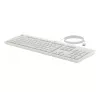 HP 225 Conjunto de ratón y teclado con cable, tamaño completo (100%), con cable, USB, Blanco, ratón incluido