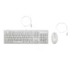 HP 225 Conjunto de ratón y teclado con cable, tamaño completo (100%), con cable, USB, Blanco, ratón incluido