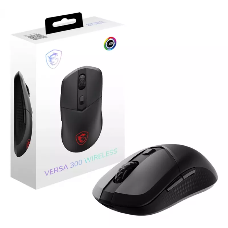 MSI VERSA 300 Ratón Gaming Diestro RF Wireless + Bluetooth + USB Type-C Óptico 8000 DPI
