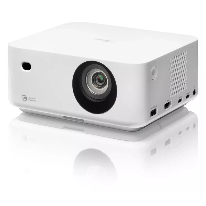 Proyector DLP láser portátil de corta distancia Optoma ML1080ST, Full HD 1920x1080, 1200 lm, USB-C, IPX5, blanco