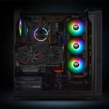 Ventilador Thermaltake CL-F080-PL14SW-A 14 cm Negro