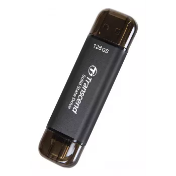 TRANSCEND Esd310c - SSD portátil de 128GB - USB Type-A / USB Type-C