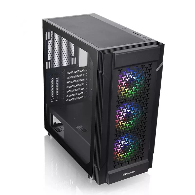 THERMALTAKE Caja Mid Tower - Versa T27 TG ARGB - Negra