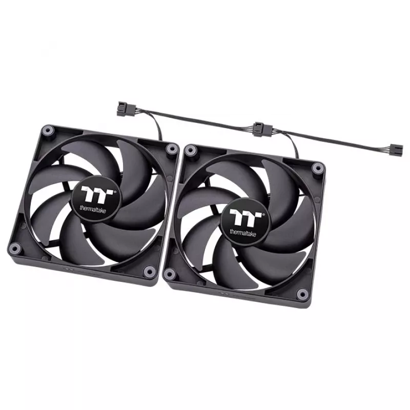 THERMALTAKE Ventilador para PC - CT120 - 12 cm - Negro - Pack de 2